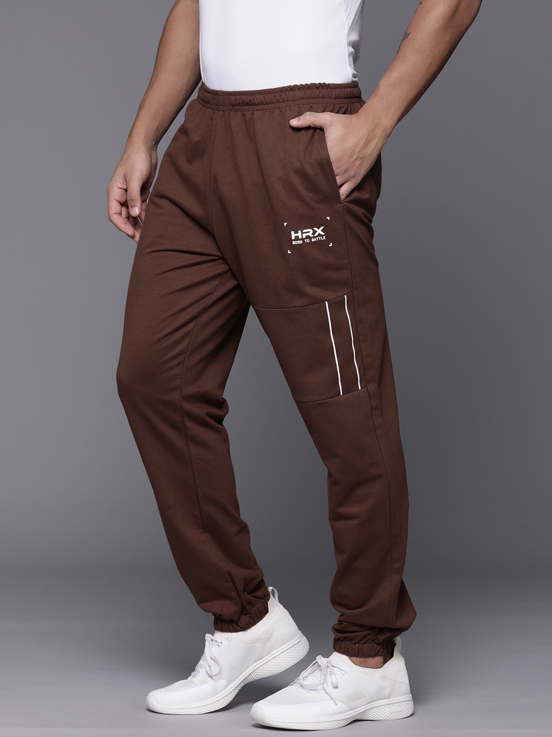 

HRX by Hrithik Roshan Men Regular Fit Casual Joggers, Brown