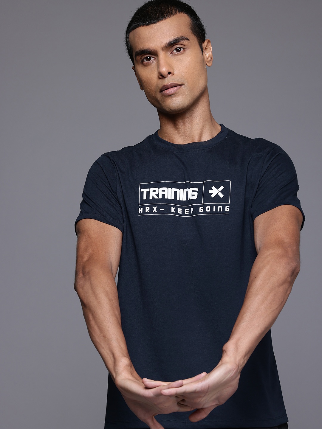 

HRX by Hrithik Roshan Rapid Dry Training T-shirt, Navy blue