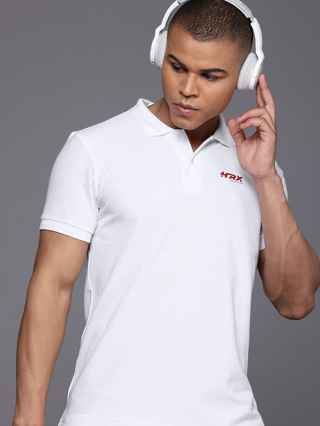 

HRX by Hrithik Roshan Lifestyle Polo Collar T-shirt, White