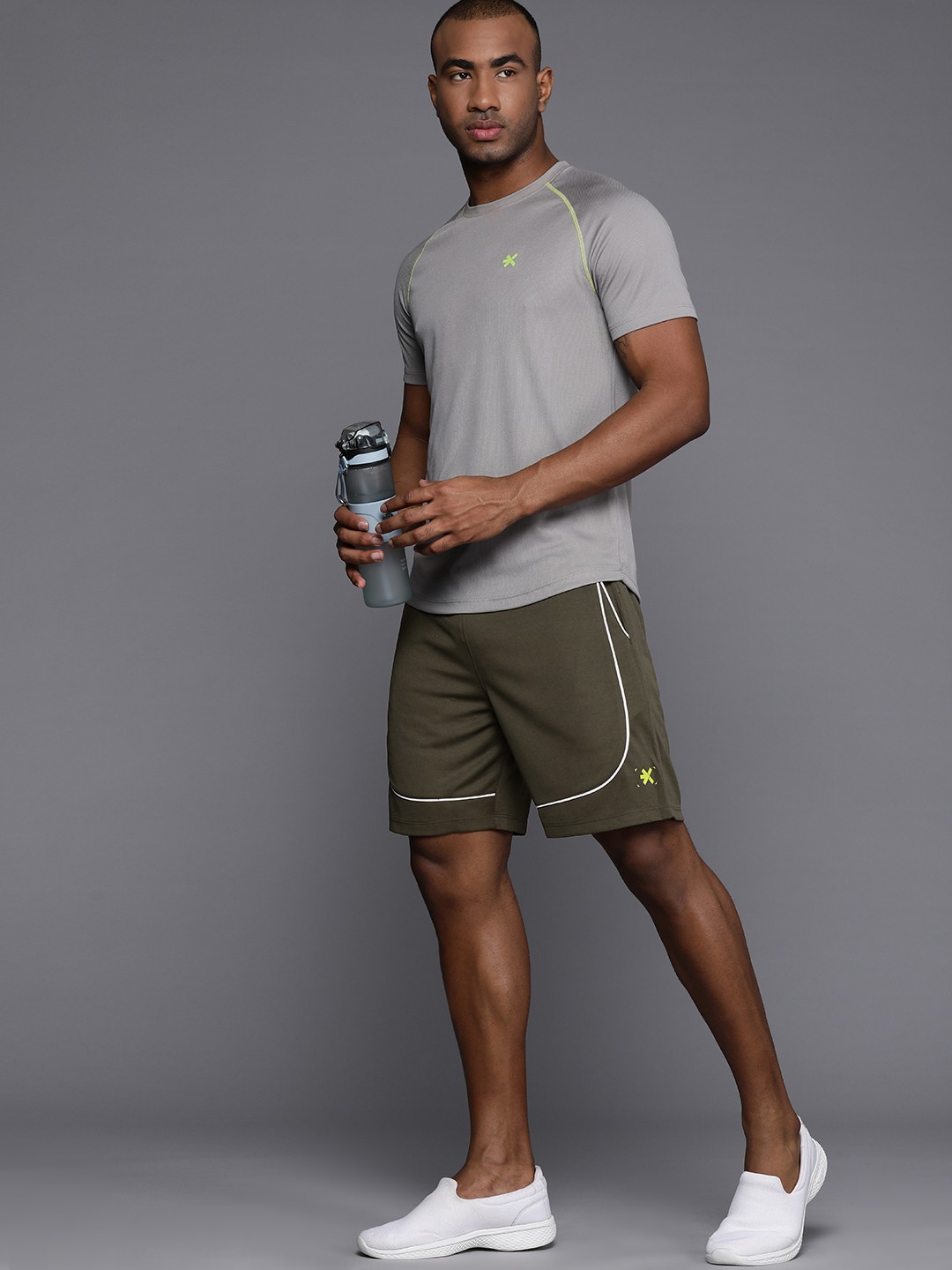 

HRX by Hrithik Roshan Men Rapid Dry Training Shorts, Olive