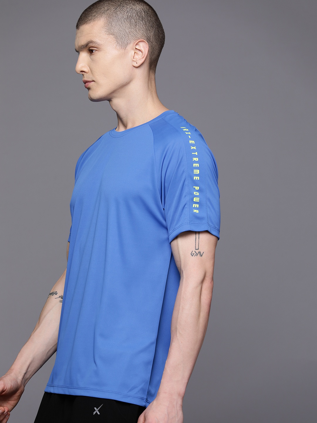 

HRX by Hrithik Roshan Rapid-Dry Training T-shirt, Blue