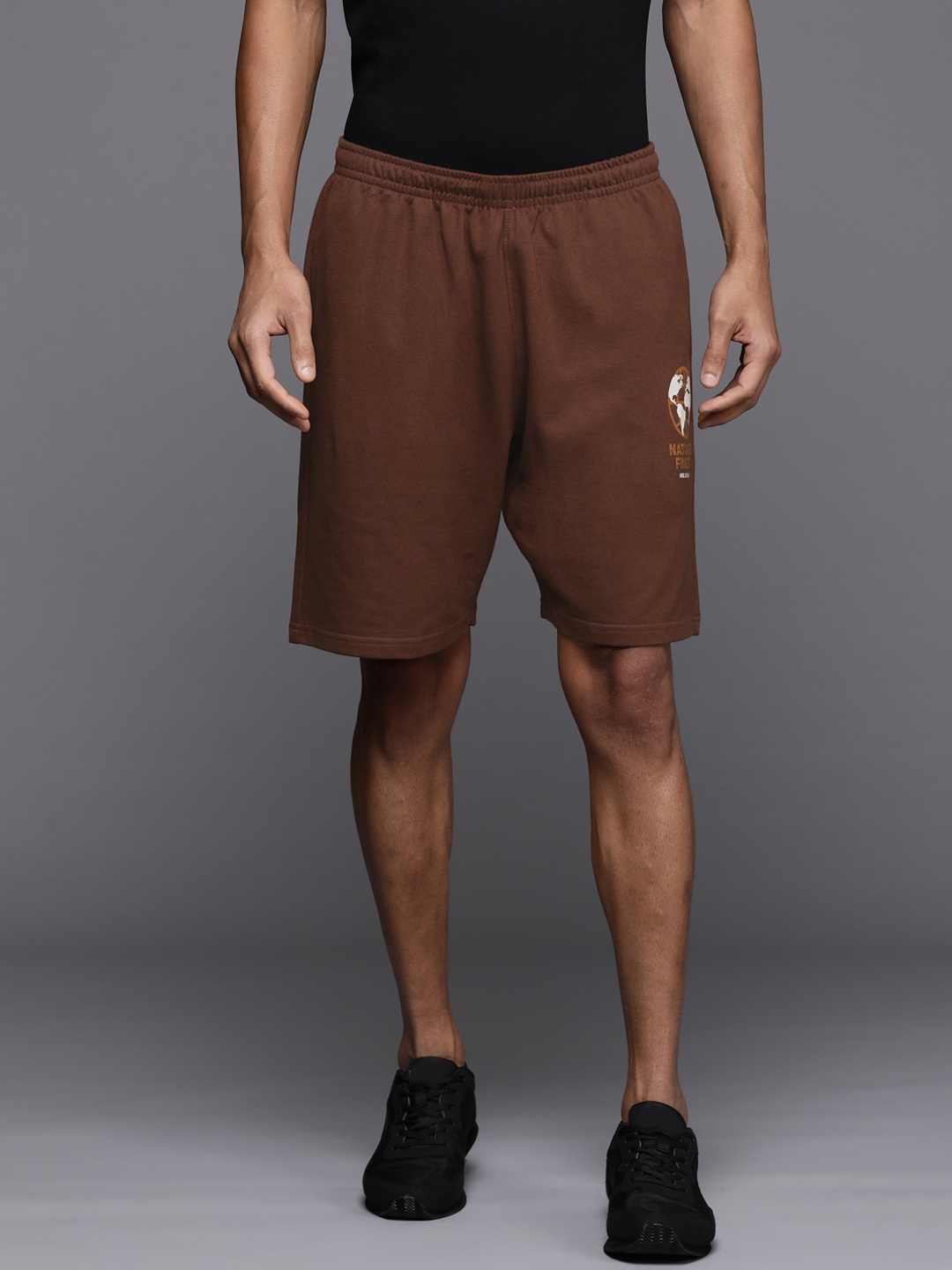 

HRX by Hrithik Roshan Men Solid Shorts, Brown