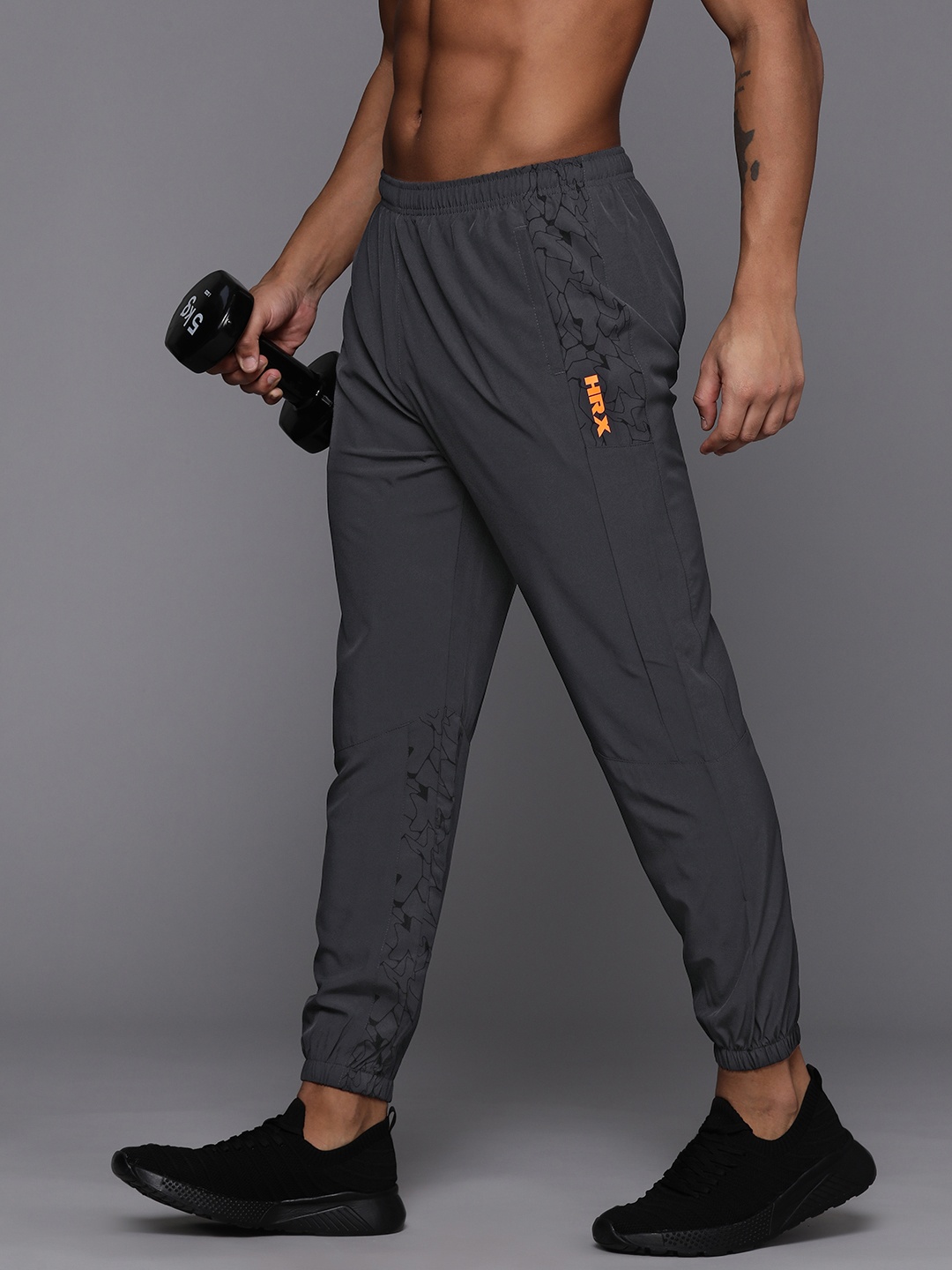 

HRX by Hrithik Roshan Men Rapid-Dry Training Track Pants, Grey