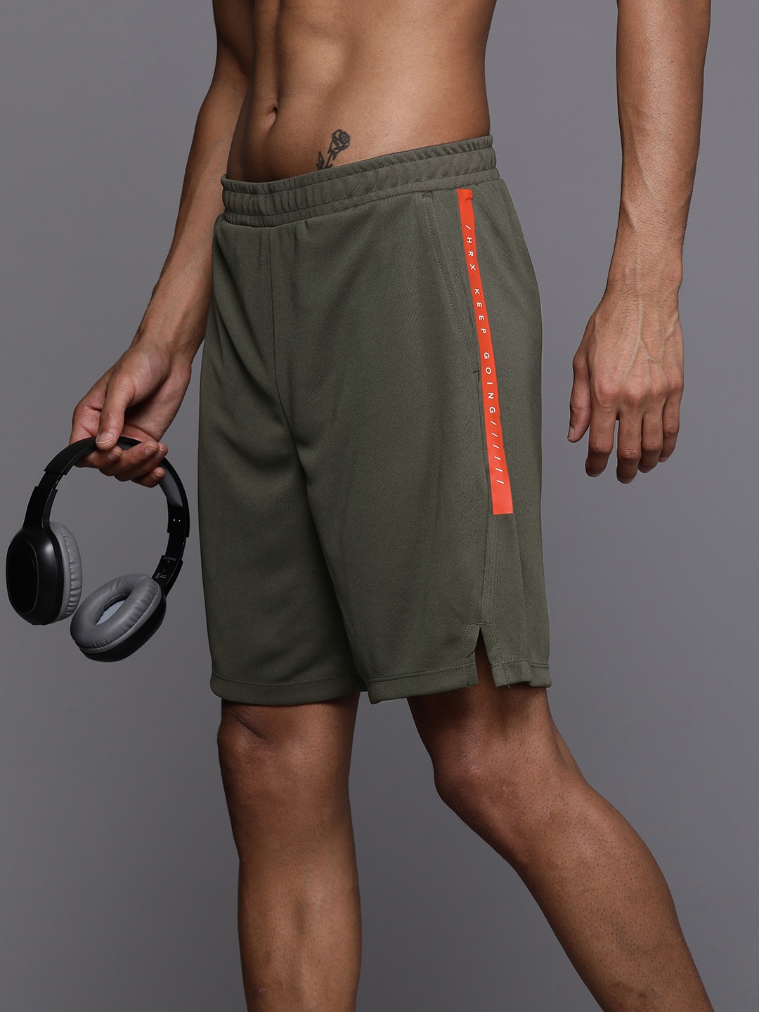 

HRX by Hrithik Roshan Men Training Shorts, Olive