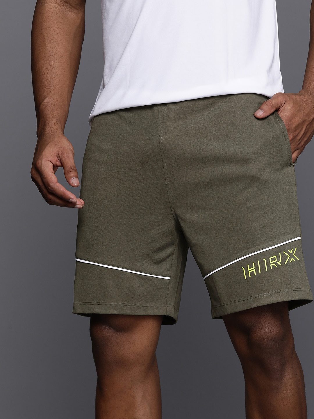 

HRX by Hrithik Roshan Men Rapid Dry Training Shorts, Olive