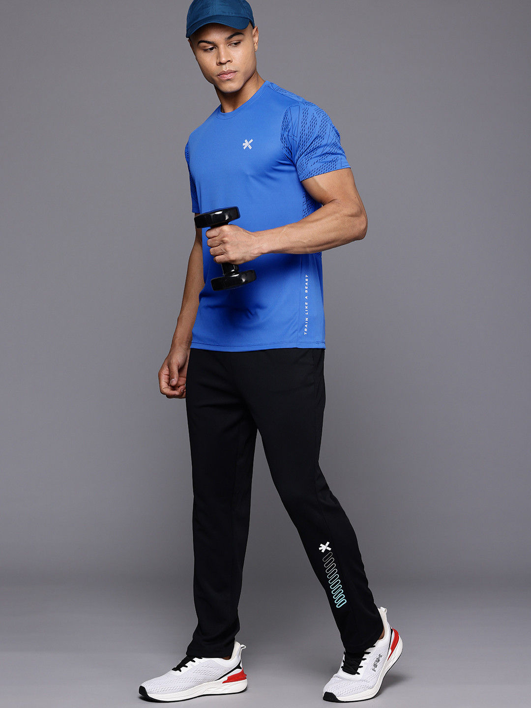 

HRX by Hrithik Roshan Rapid-Dry Printed Training T-shirt, Blue