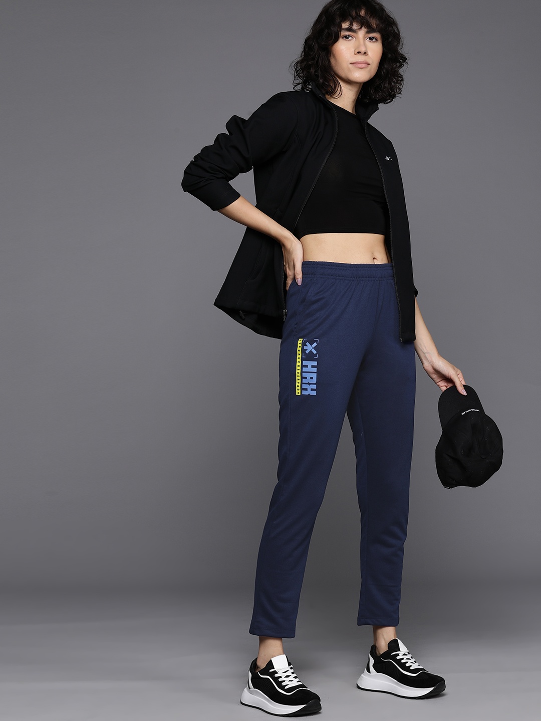 

HRX by Hrithik Roshan Women Lifestyle Track Pants, Navy blue