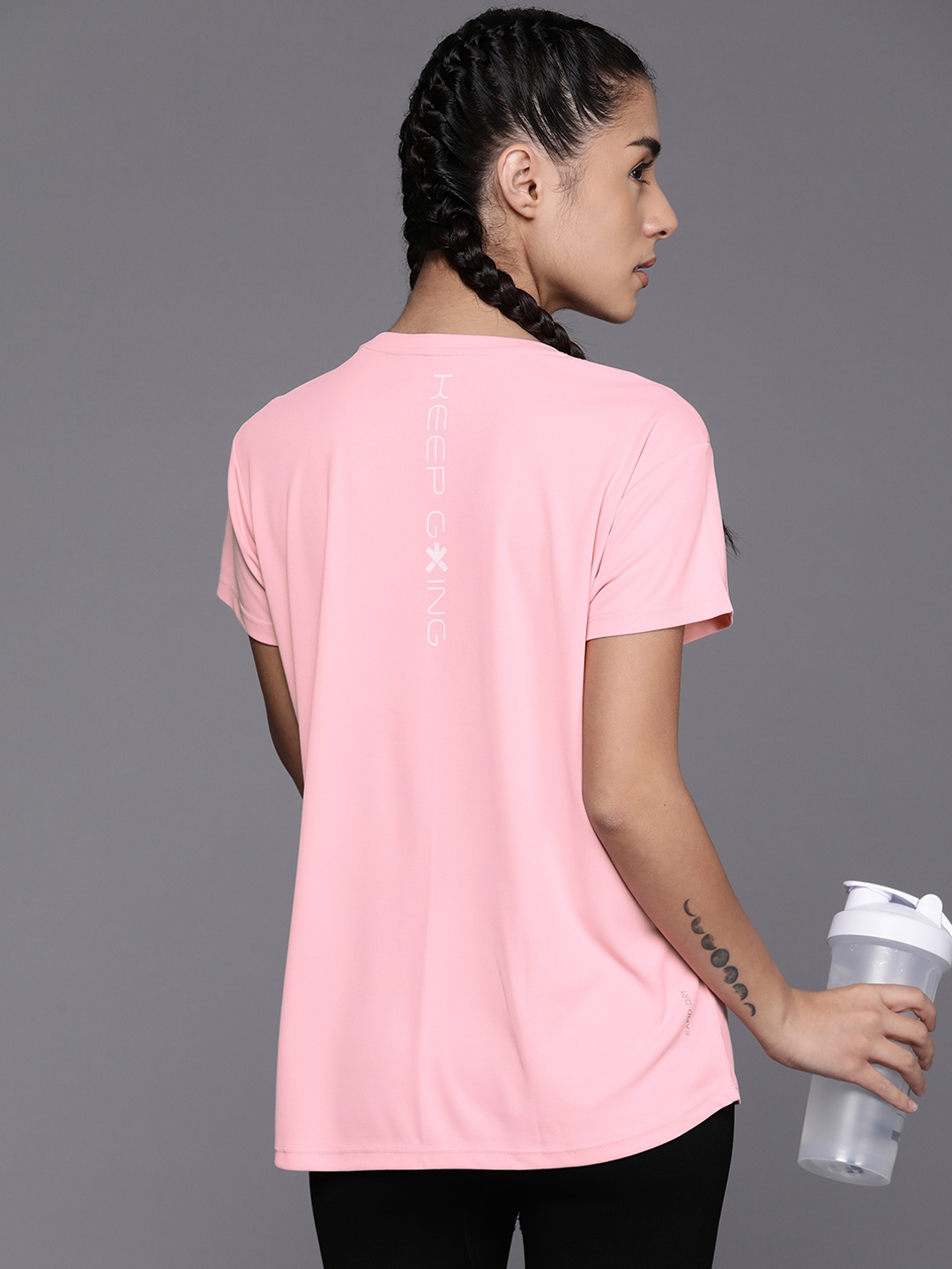 

HRX by Hrithik Roshan Rapid-Dry Training T-shirt, Pink