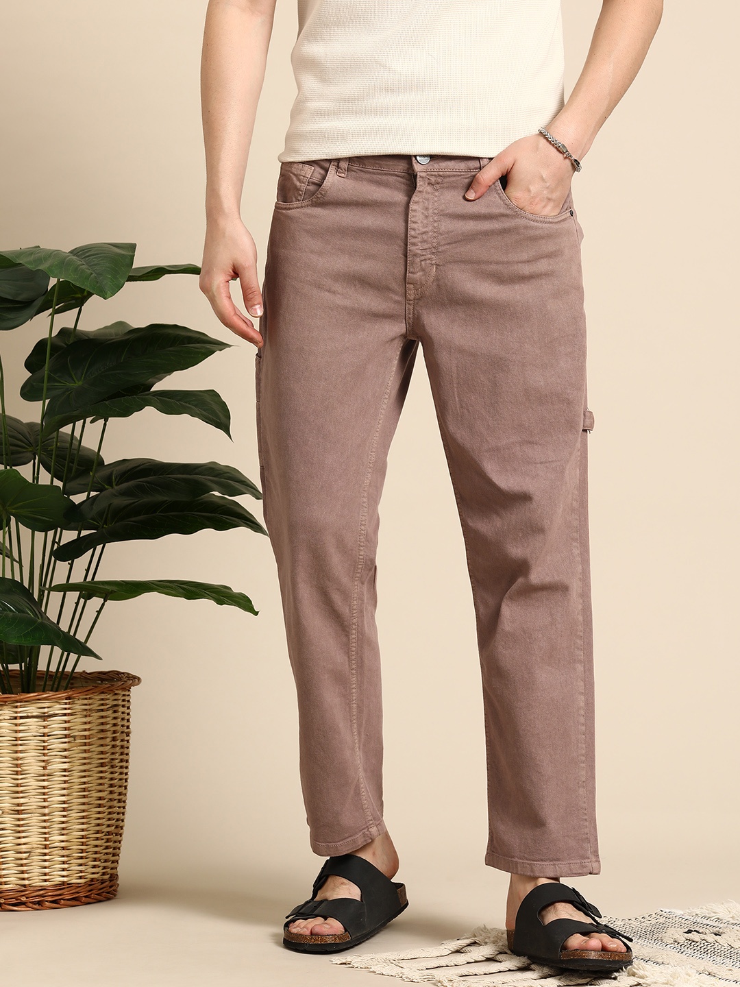

Mast & Harbour Men Regular Fit Jeans, Brown
