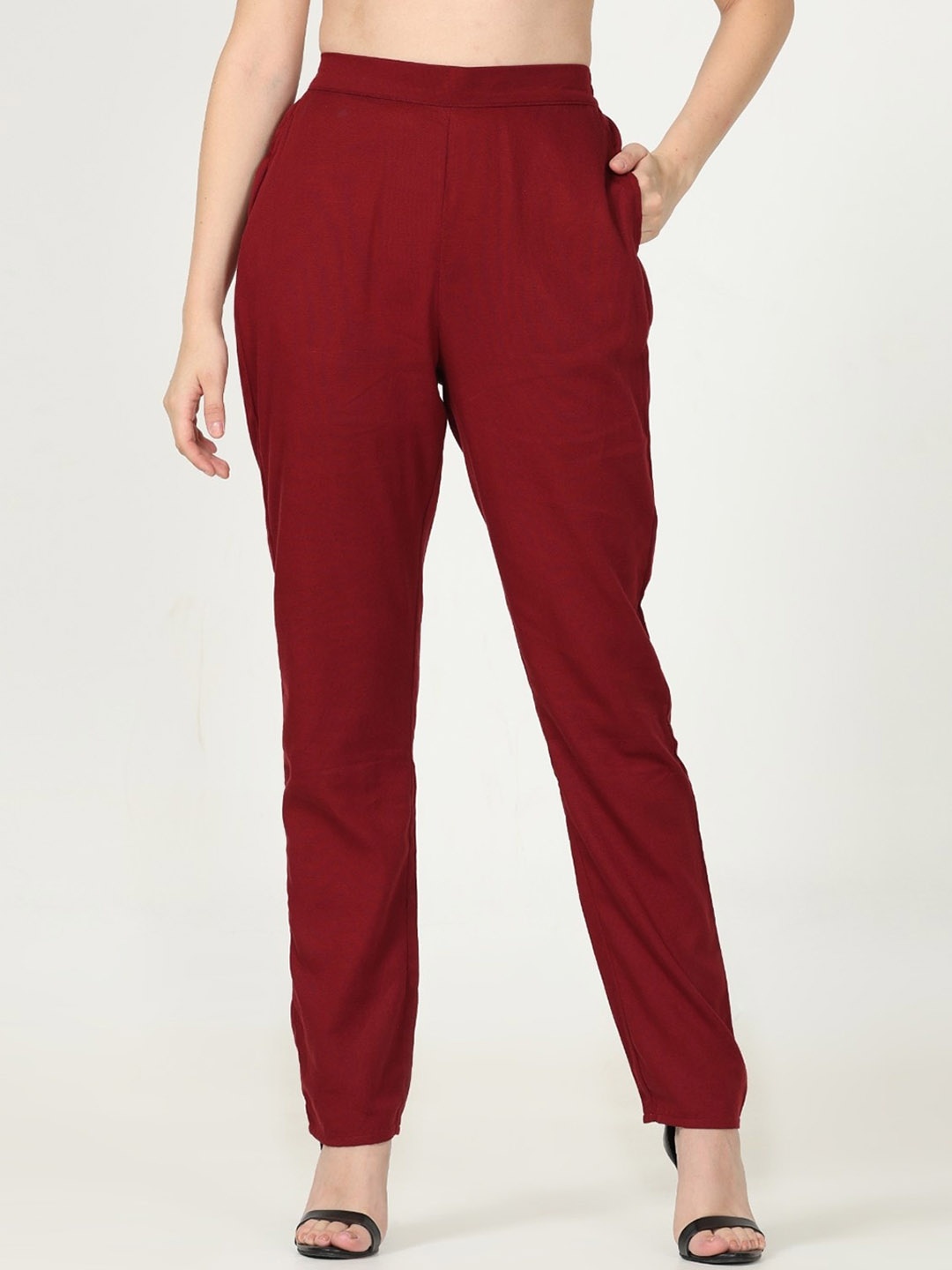 

Saltpetre Round Neck Organic Cotton Tunic & Mid-Rise Trouser, Maroon