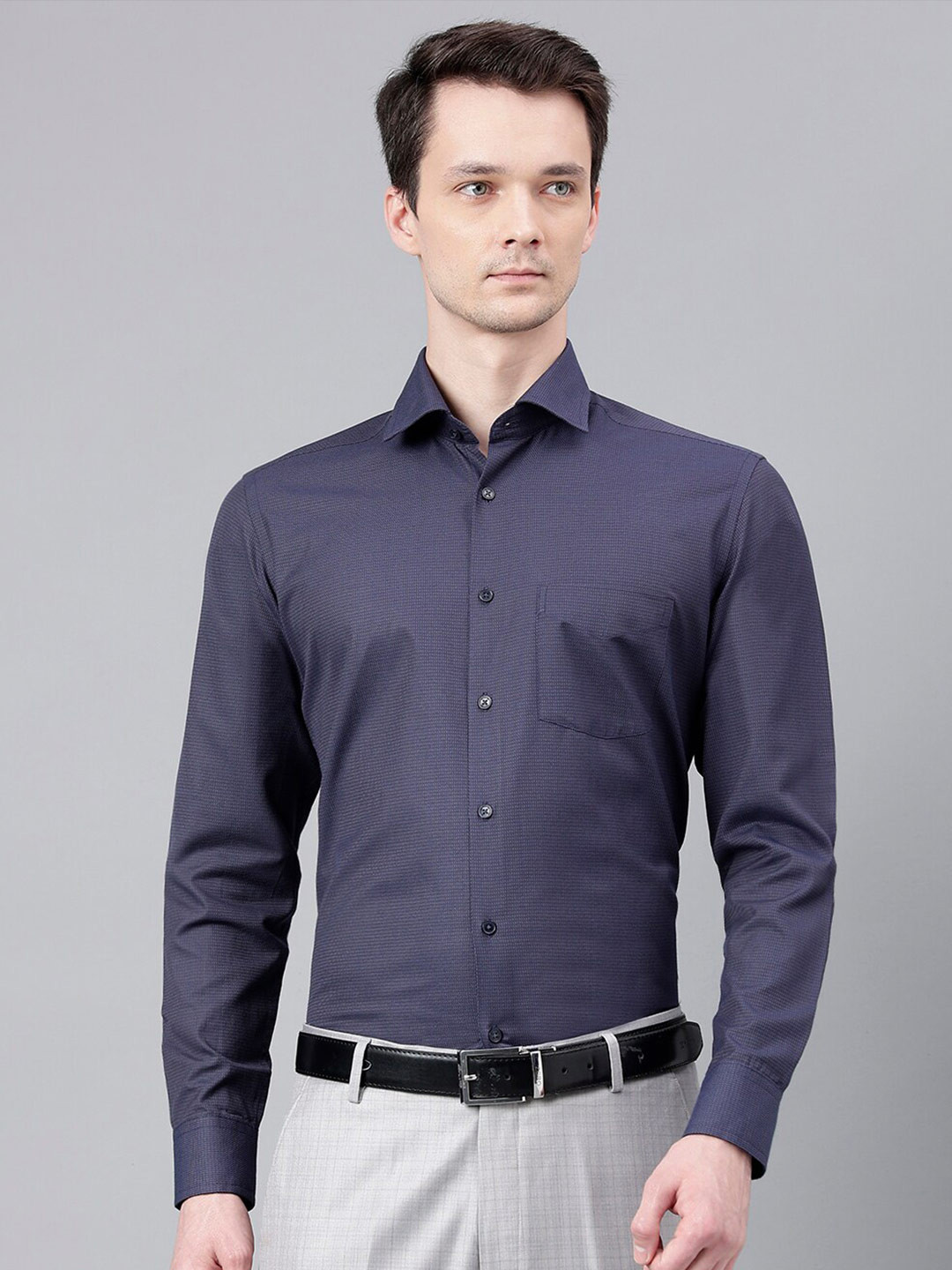 

Richlook Standard Regular Fit Cotton Opaque Formal Shirt, Blue