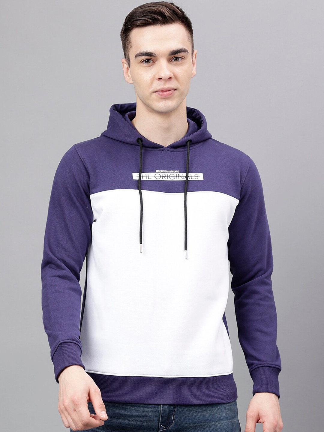 

Richlook Colourblocked Hooded Pullover, White