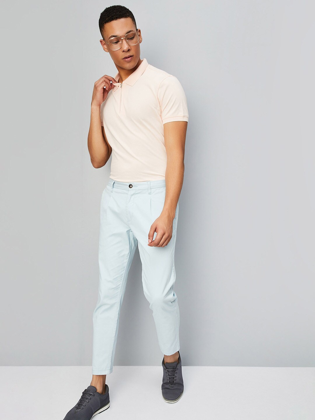 

max Polo Collar Pure Cotton T-shirt, Pink