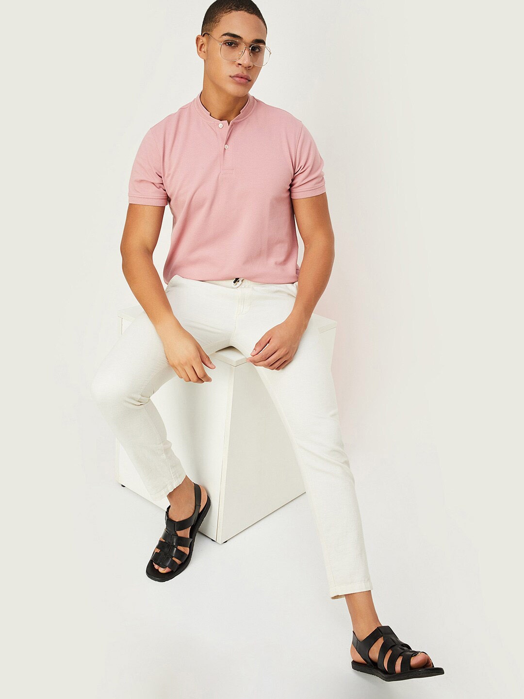 

max Polo Collar Regular Fit T-shirt, Pink