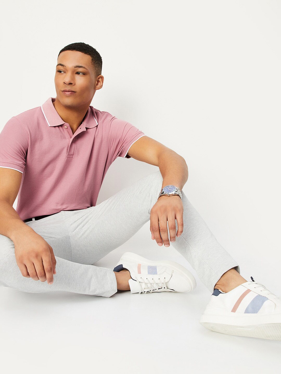 

max Polo Collar Regular Fit T-shirt, Pink