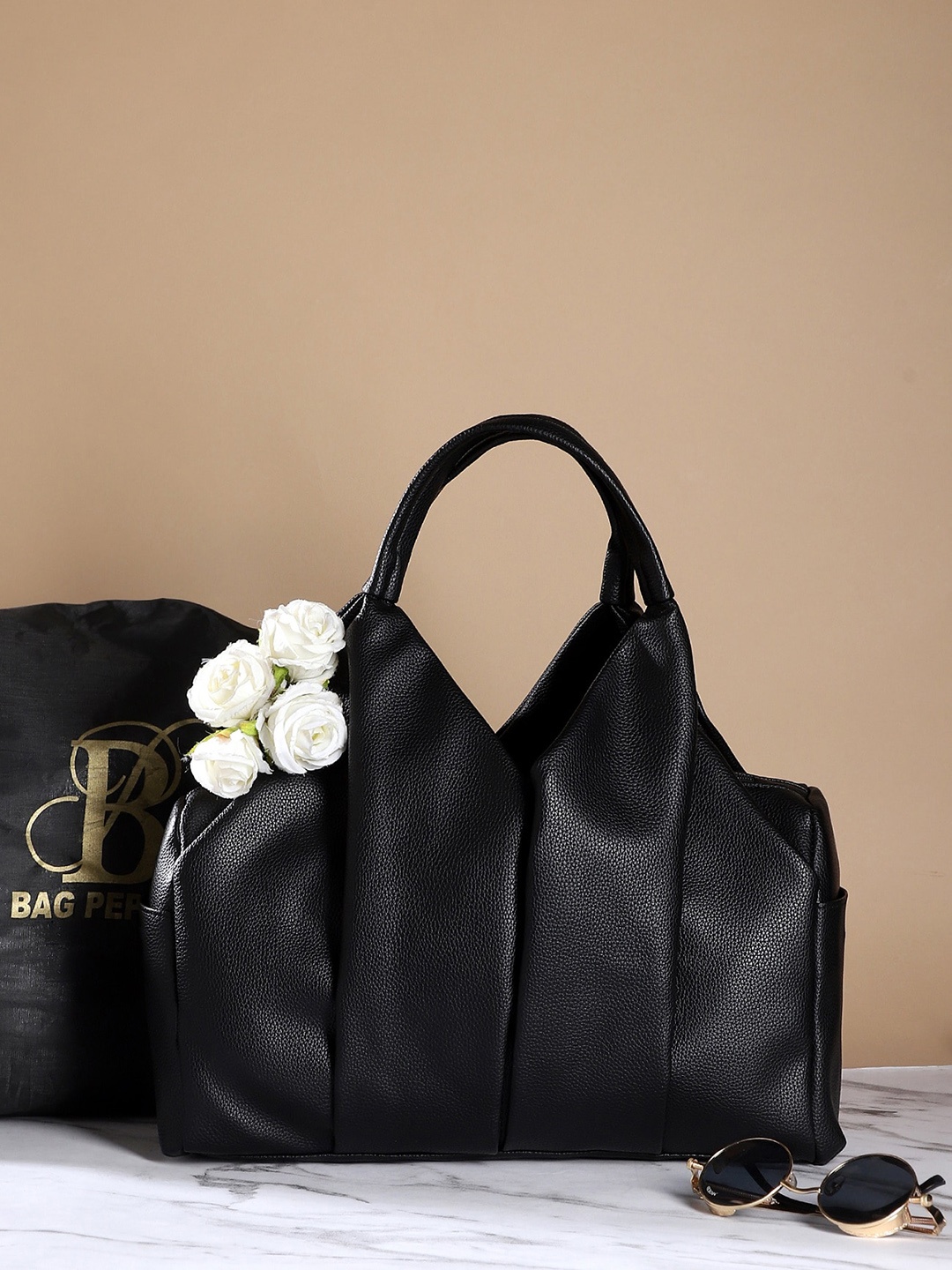 

Bag Pepper Textured Structured Handheld Bag, Black