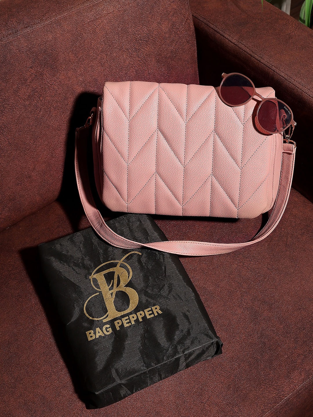 

Bag Pepper Quilted Structured Sling Bag, Pink