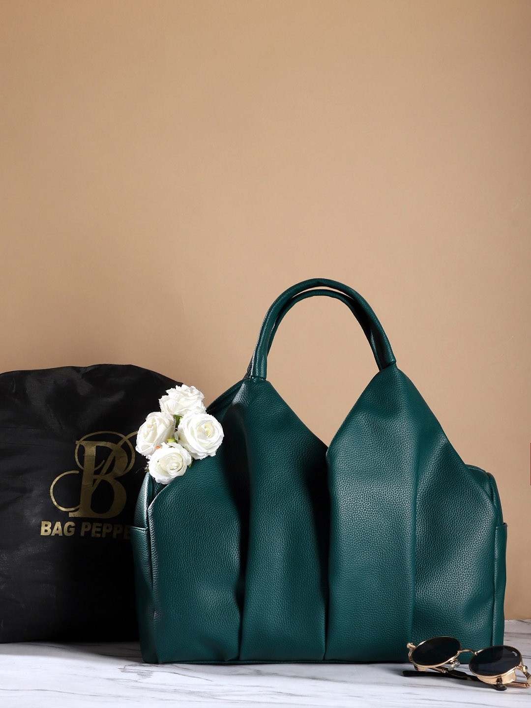 

Bag Pepper Textured Structured Handheld Bag, Sea green