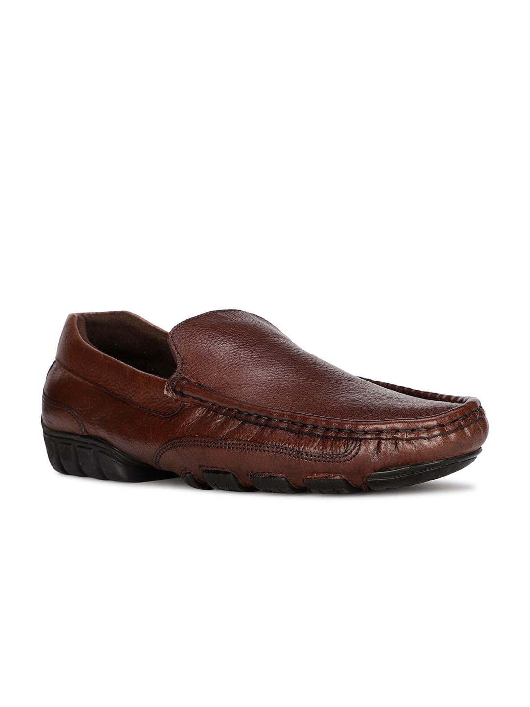 

Hush Puppies Men Textured Formal Slip On Shoes, Brown