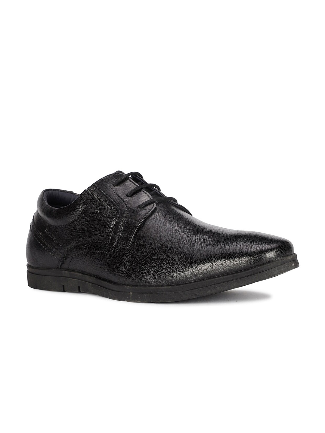 

Hush Puppies Men Textured Round Toe Formal Derbys, Black