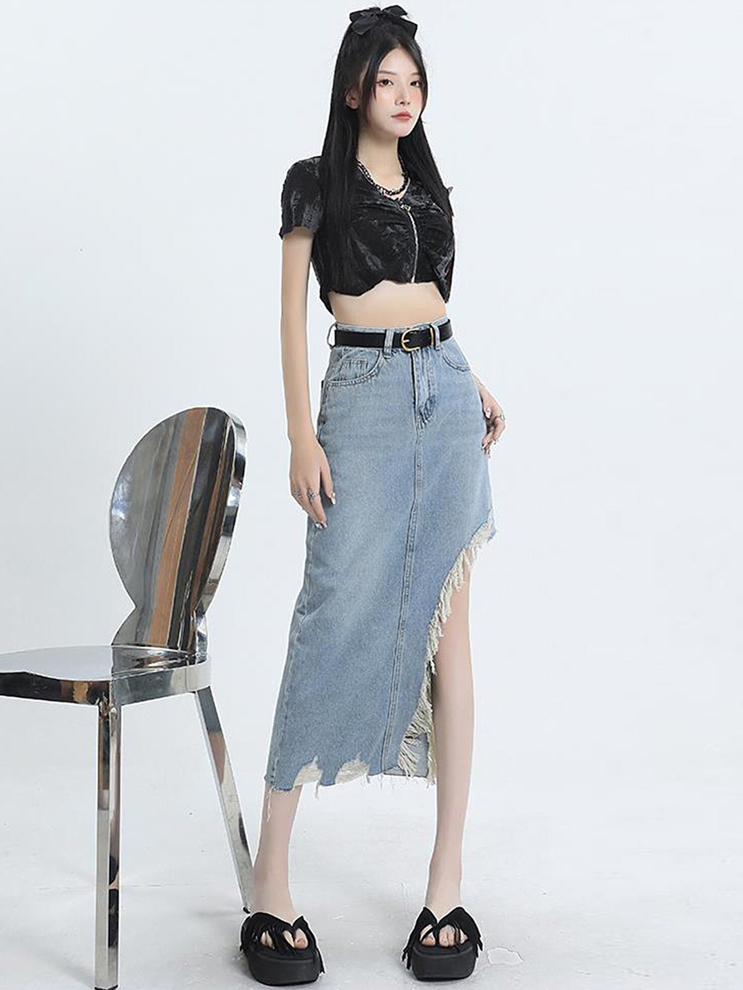 

LULU & SKY Pencil Skirts, Blue