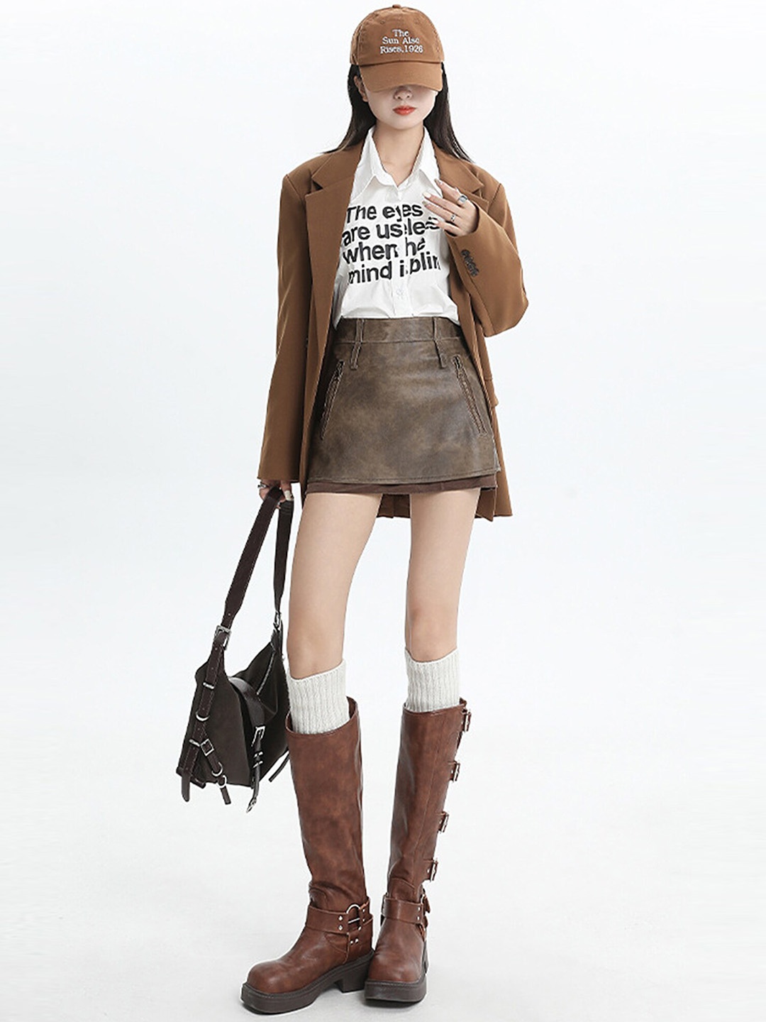 

LULU & SKY A-Line Mini Skirts, Brown