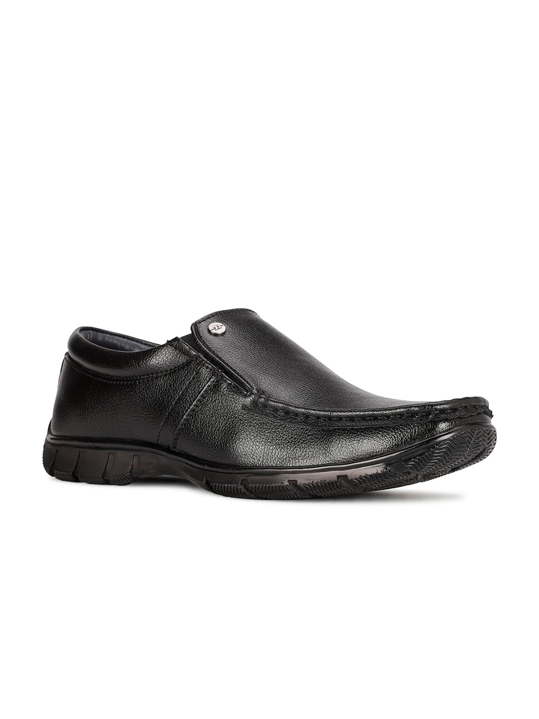 

Bata Men Textured Formal Slip-On Shoes, Black