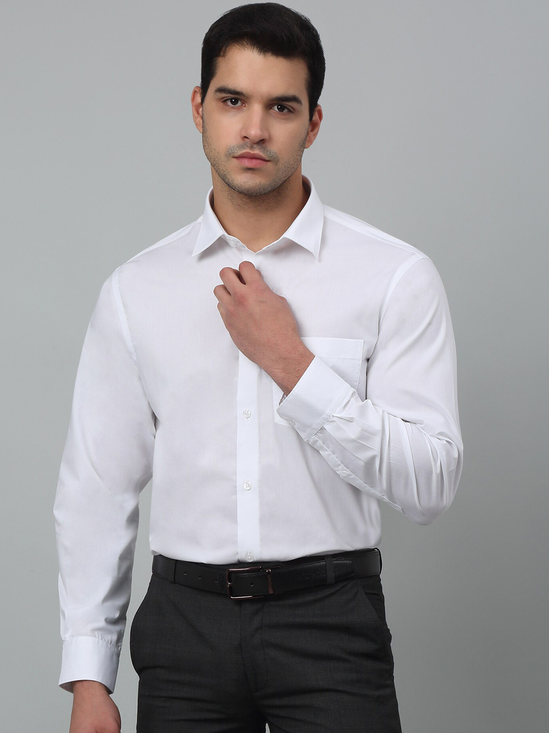 

Cantabil Comfort Regular Fit Spread Collar Long Sleeves Formal Shirt, White