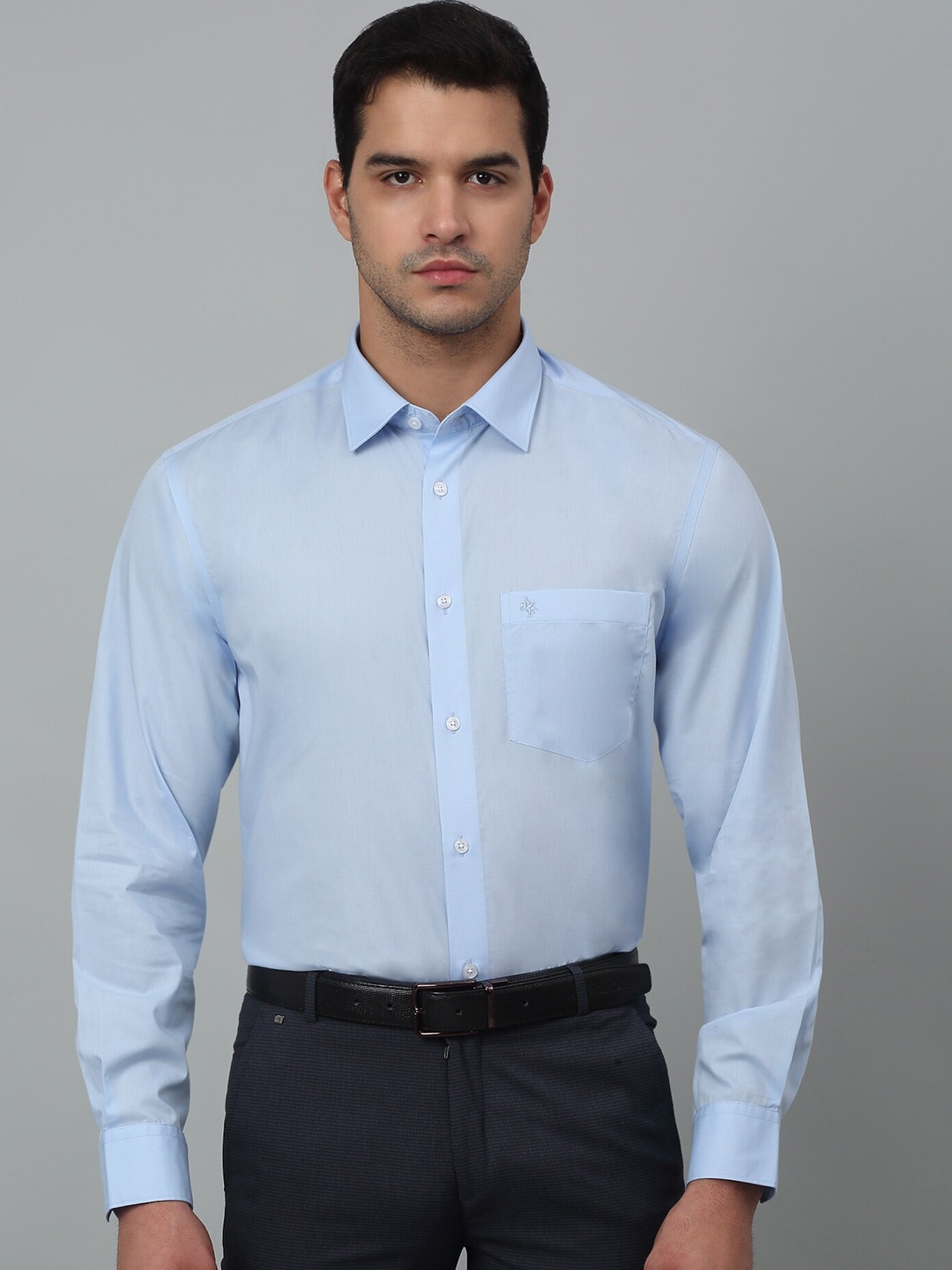 

Cantabil Comfort Regular Fit Spread Collar Long Sleeves Formal Shirt, Blue