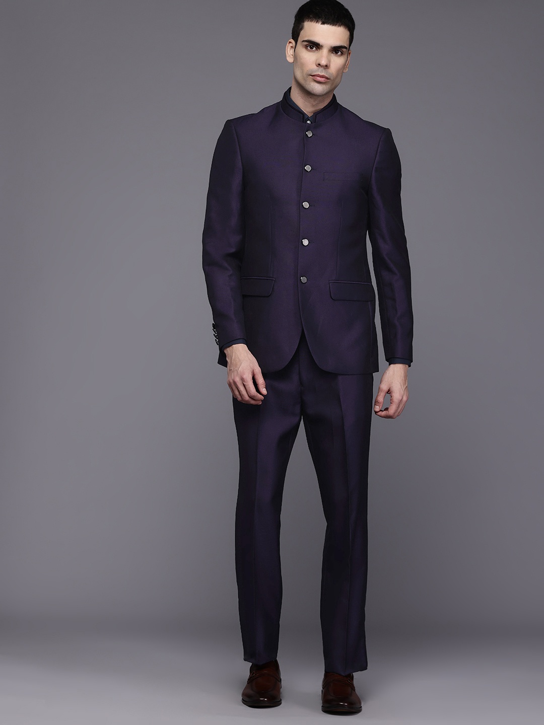 

Raymond Party Bandhgala With Trouser, Navy blue