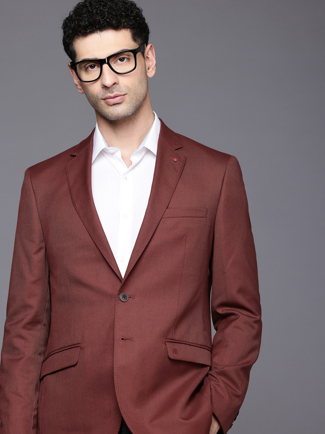 

Raymond Contemporary Fit Single-Breasted Formal Blazer, Maroon