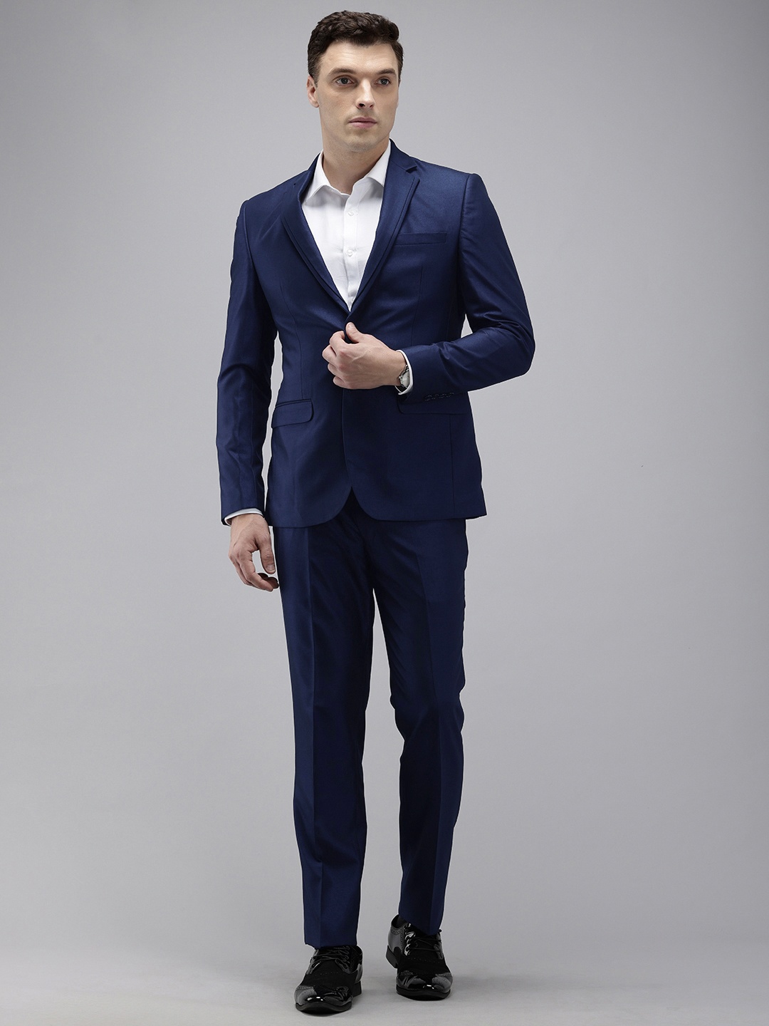 

Park Avenue Super Slim Fit Single Breasted 2 Piece Party Suits, Navy blue