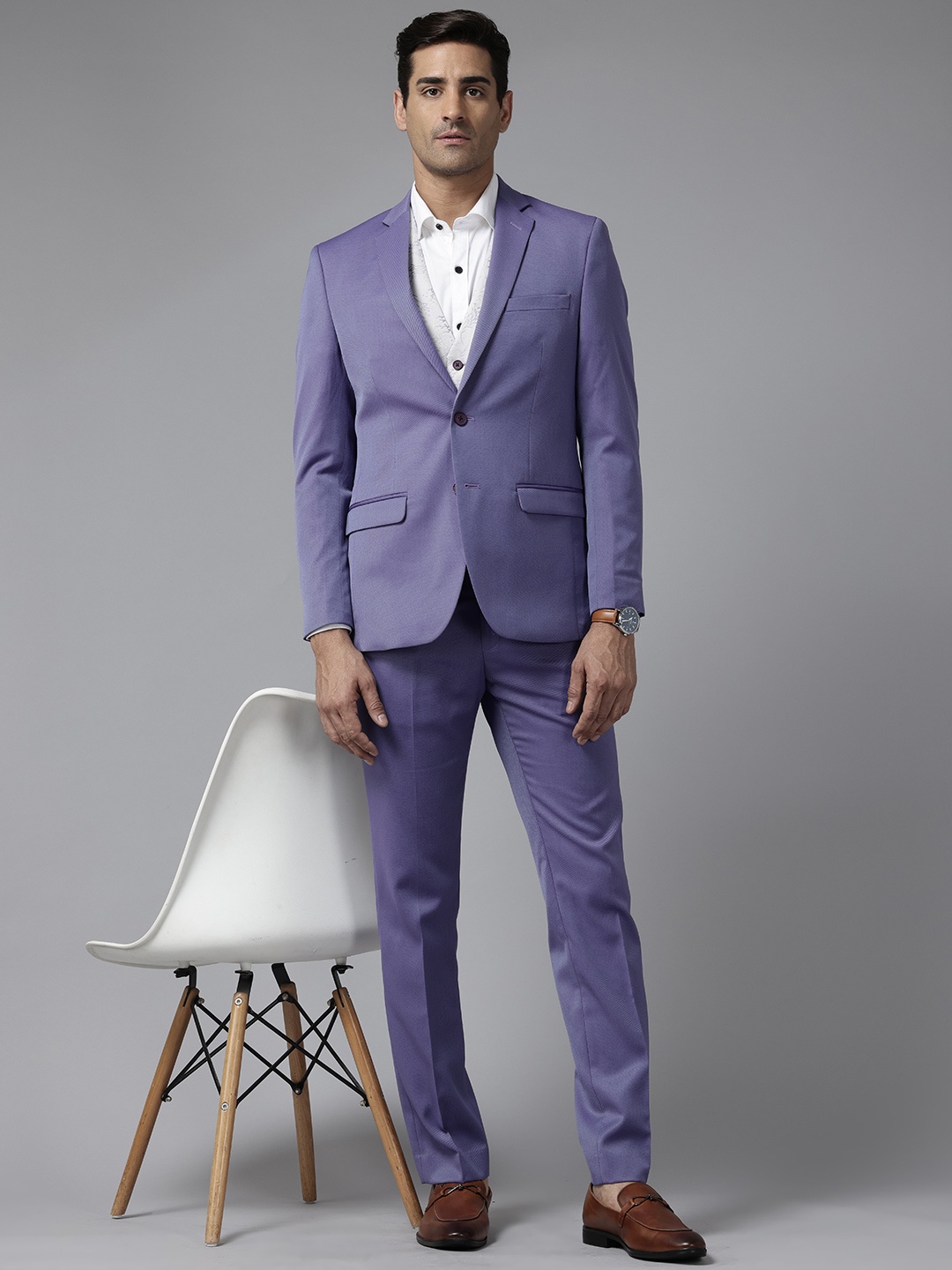 

Park Avenue Slim Fit Party Blazer & Trousers, Violet