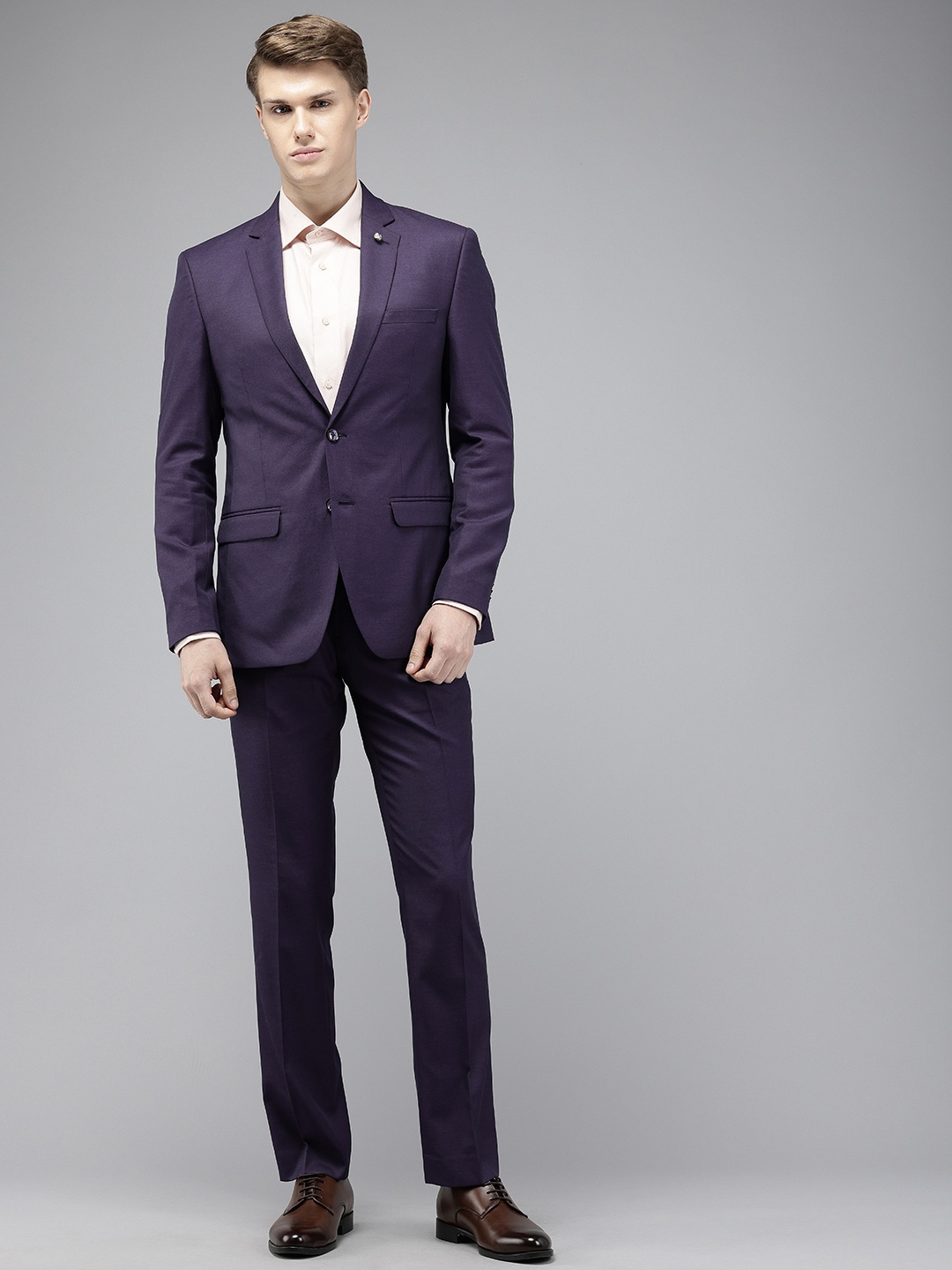 

Park Avenue Super Slim Fit 2 Piece Party Suit, Violet