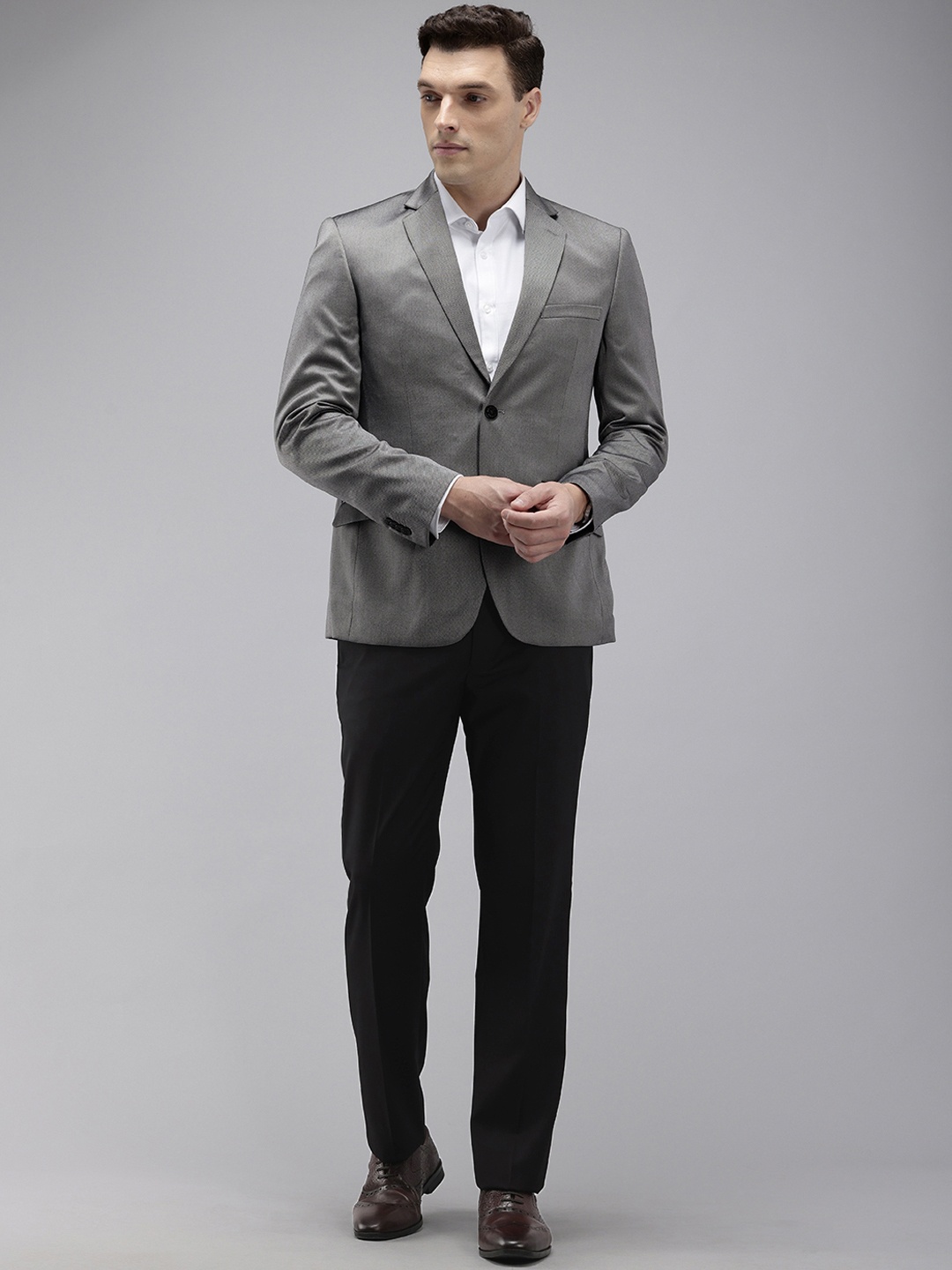 

Park Avenue Regular Fit Notched Lapel Collar 2 Piece Party Suit, Black