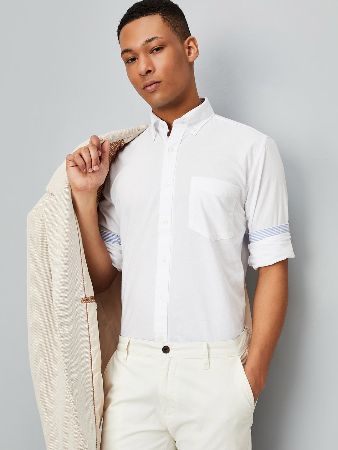 

max Men White Shirt