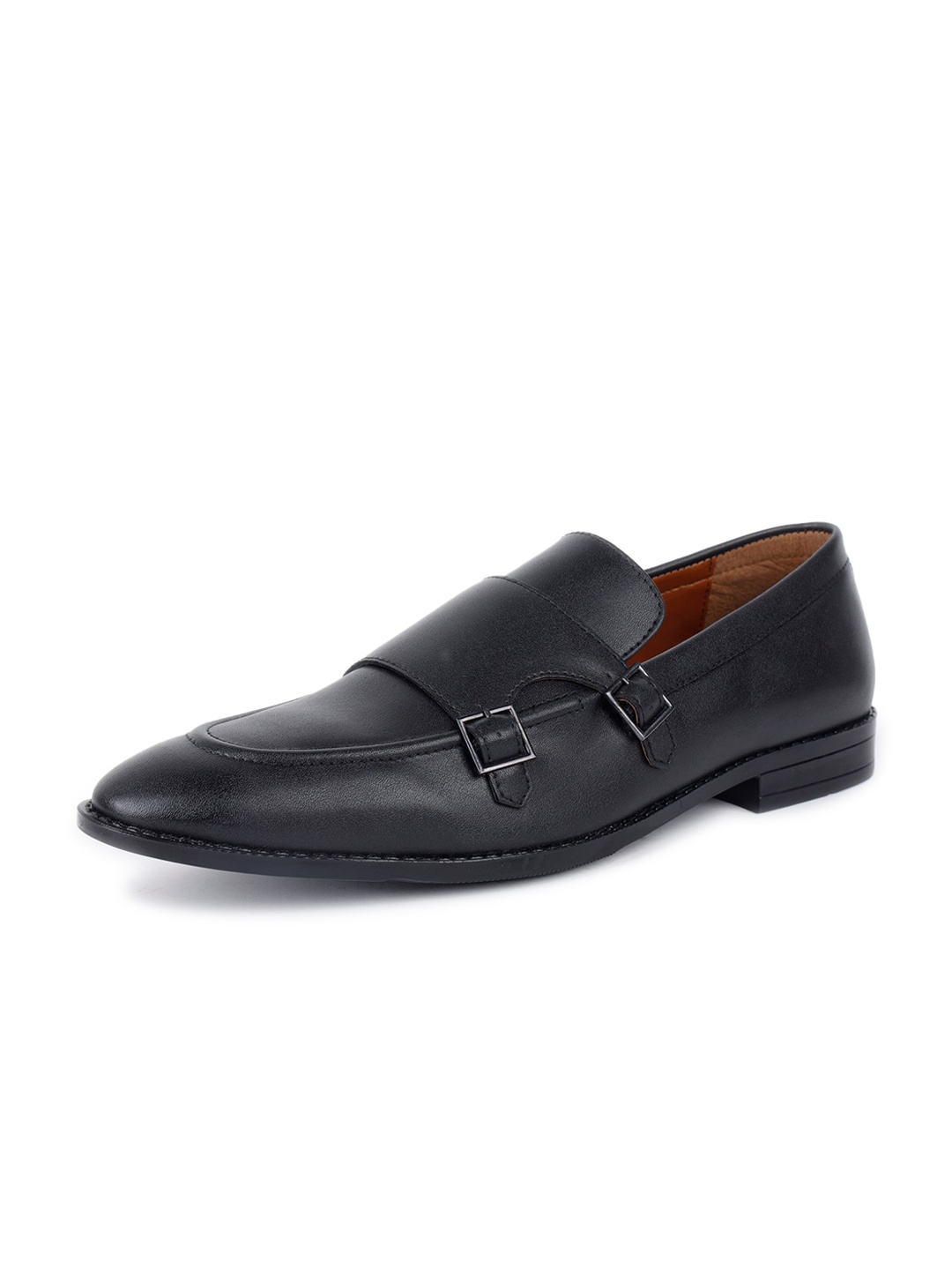 

Men Leatherette Slip On Formal Shoes, Black