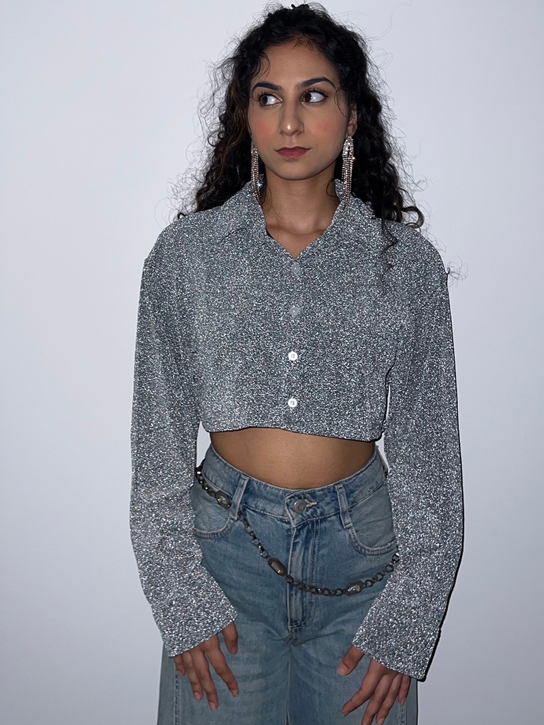 

Obleka Shirt With Trousers Co-Ords, Silver