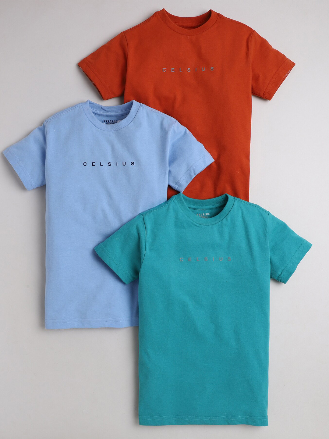 

CELSIUS Kids Pack Of 3 Short Sleeves T-shirt, Red