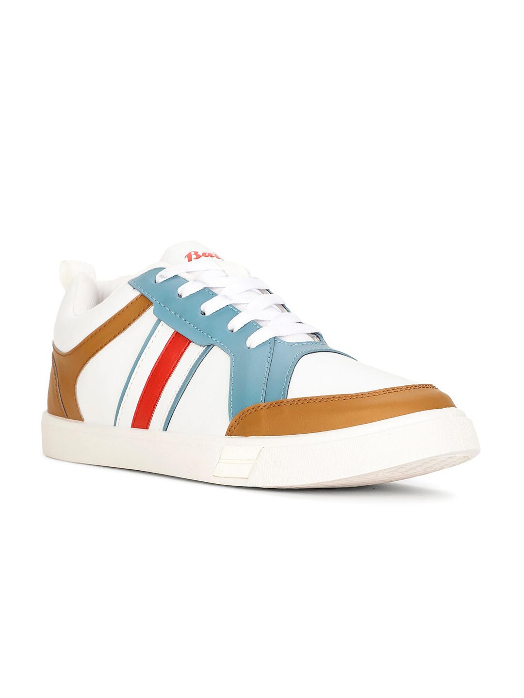 

Bata Men Colourblocked Round Toe Sneakers, White