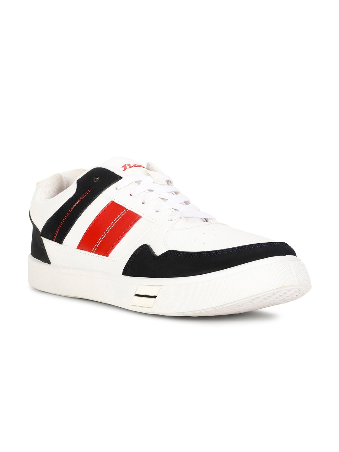 

Bata Men Colourblocked Round Toe Lace Up Sneakers, White