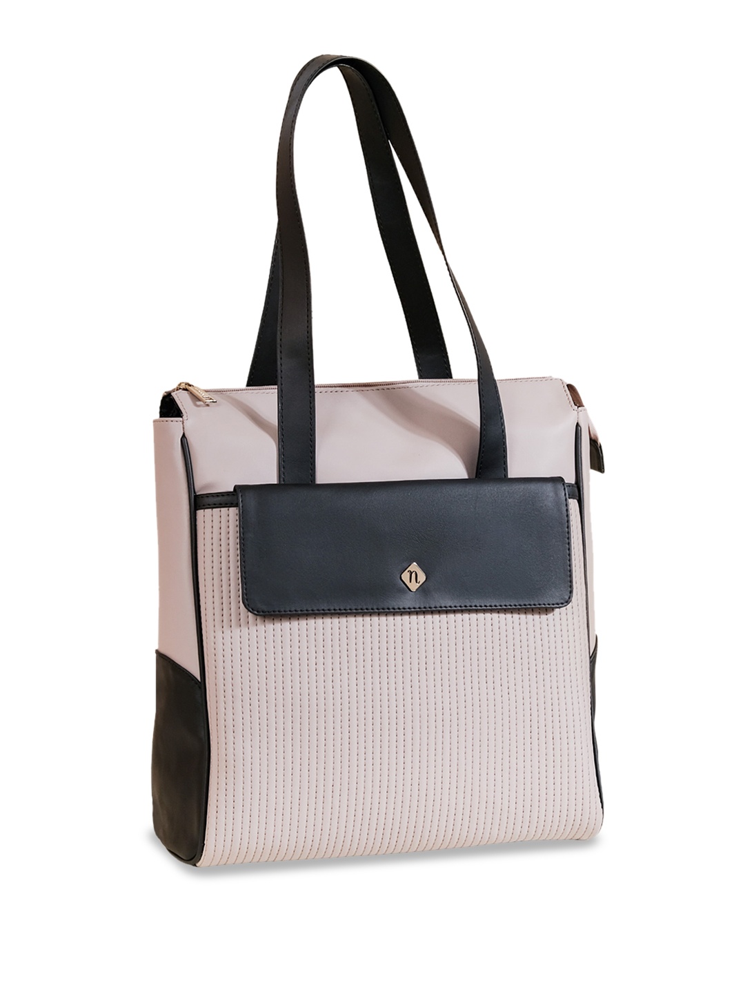

Nestasia Textured Structured Tote Bag, Grey