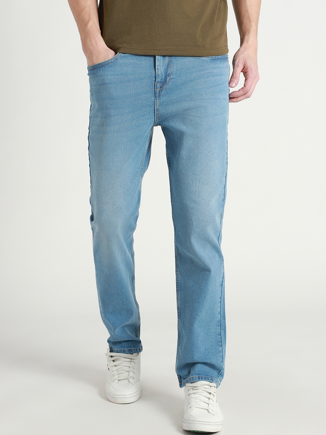 

Dennis Lingo Men Mid Rise Cotton Stretchable Jeans, Blue
