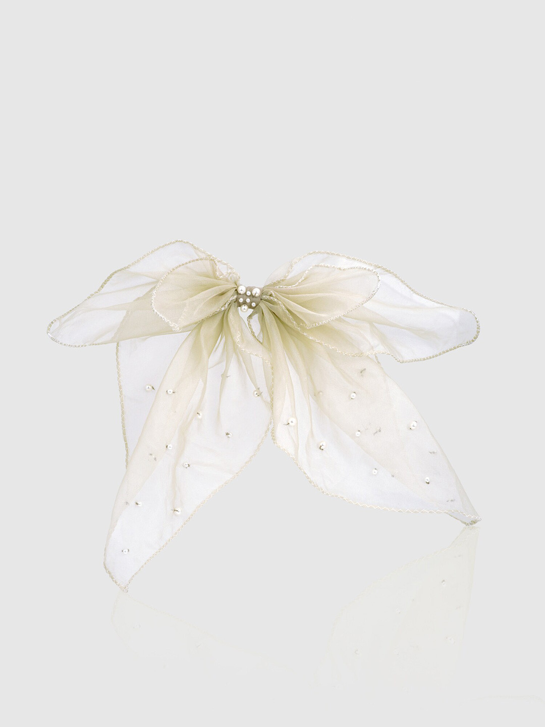 

D'oro Metal Lace Claw Clip, Cream