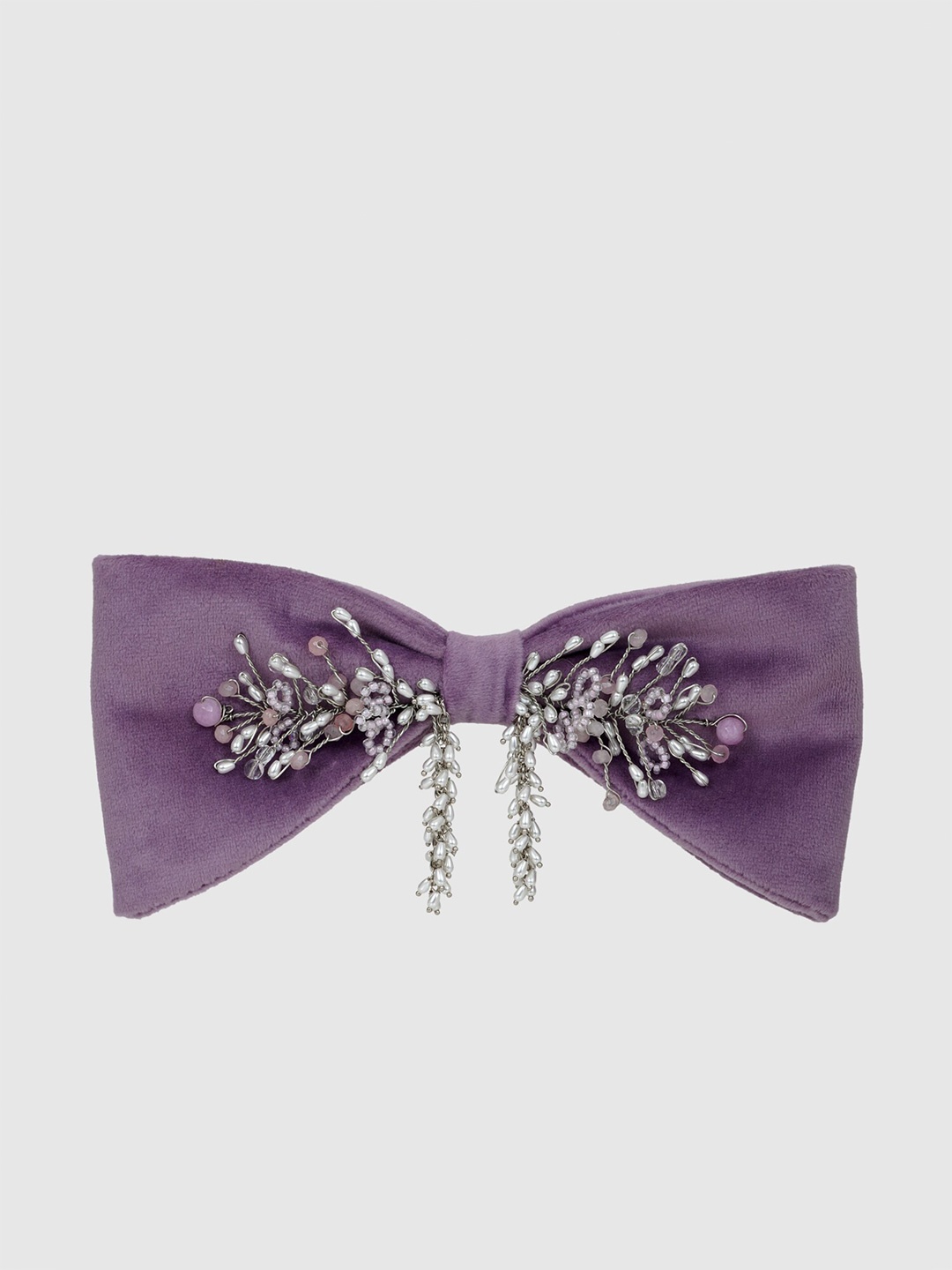 

D'oro Embellished French Barrette, Lavender