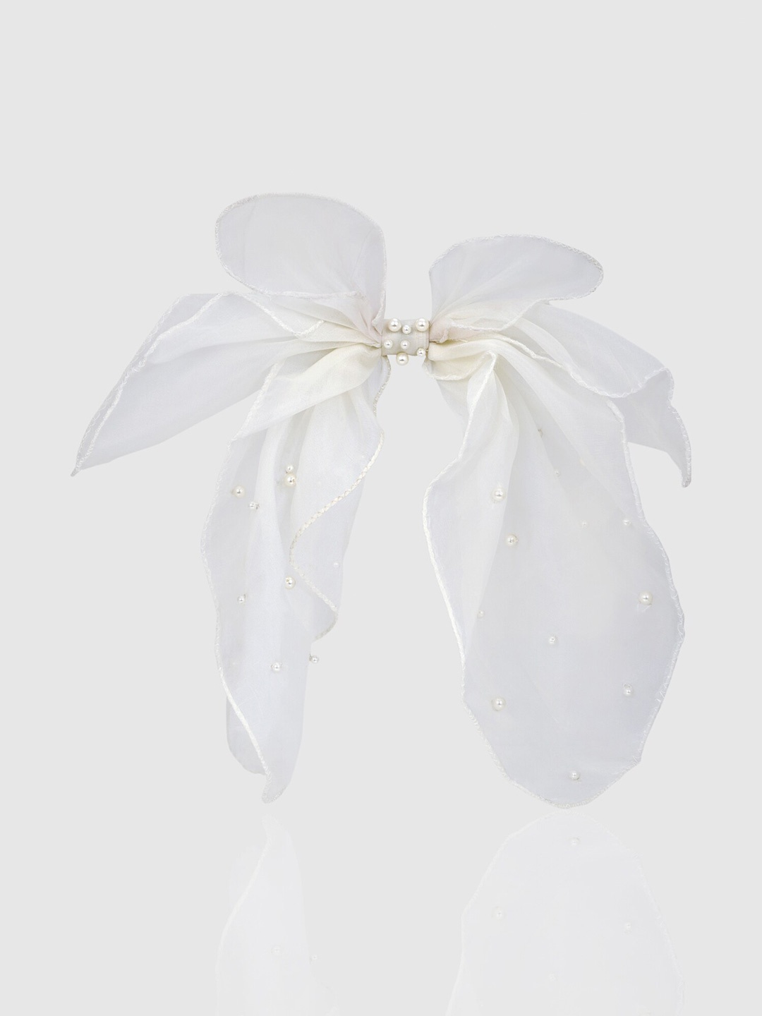 

D'oro Lace French Barrette, White