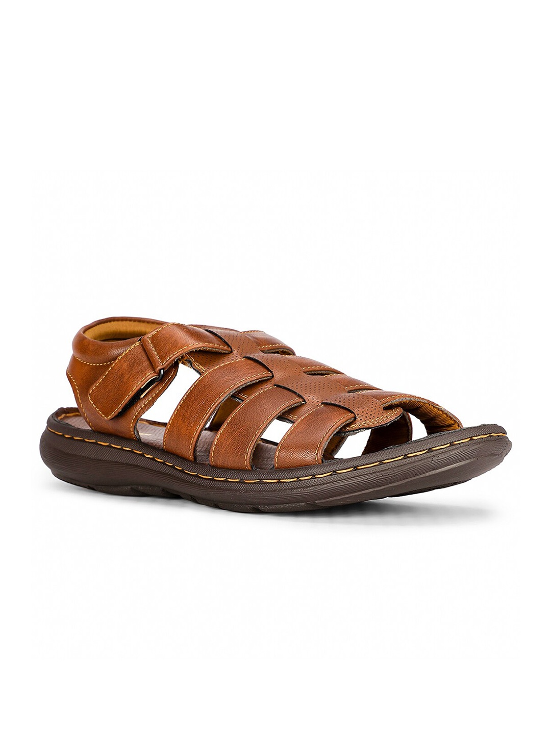 

Bata Men KRYPTON Textured Fisherman Sandals, Tan