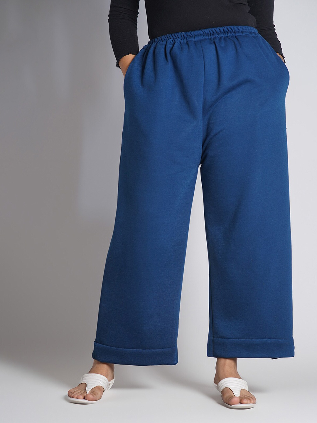

LetsDressUp Women Mid Rise Palazzos, Teal