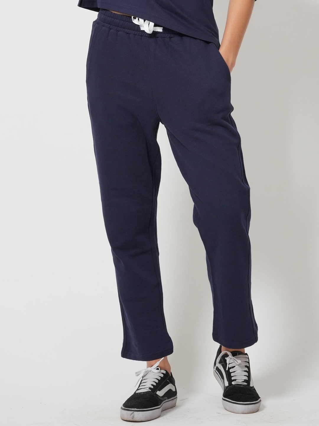 

Saltpetre Women Relaxed Organic Cotton Joggers, Navy blue