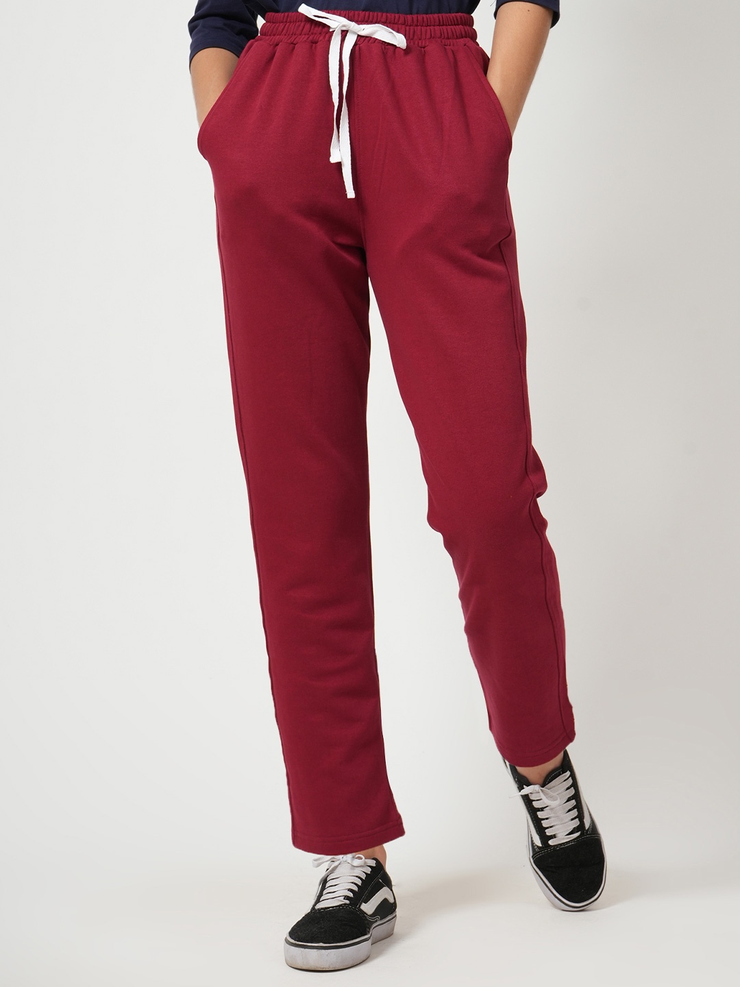 

Saltpetre Women Relaxed Straight Fit Organic Cotton Lounge Pants, Maroon